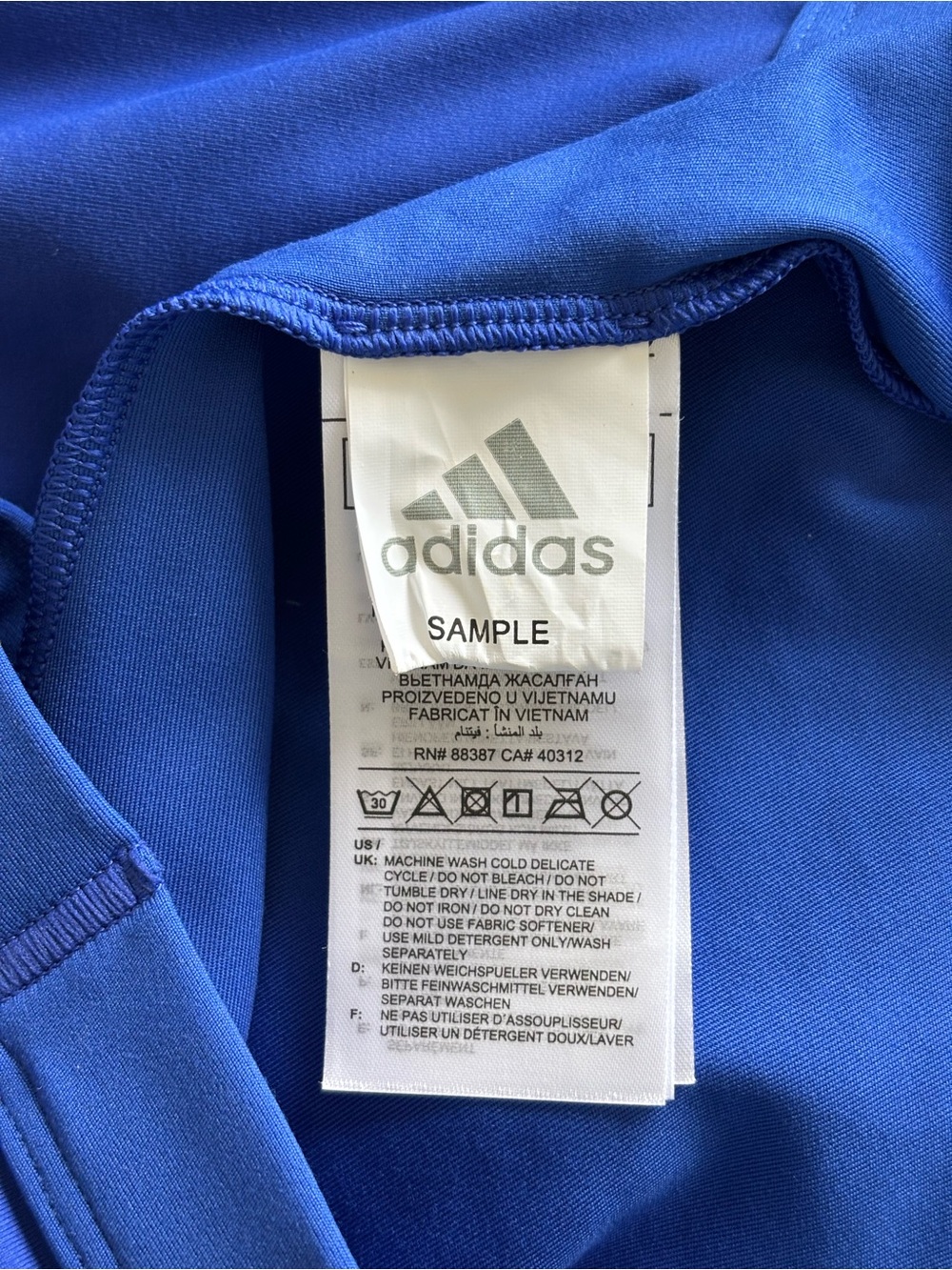 adidas Blue High Neck Workout Tank Top built in Bra Athletic Athleisure Small - Picture 5 of 6